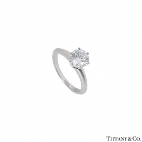 Tiffany & Co. Platinum Diamond Setting Ring 1.22ct D/VS1 XXX